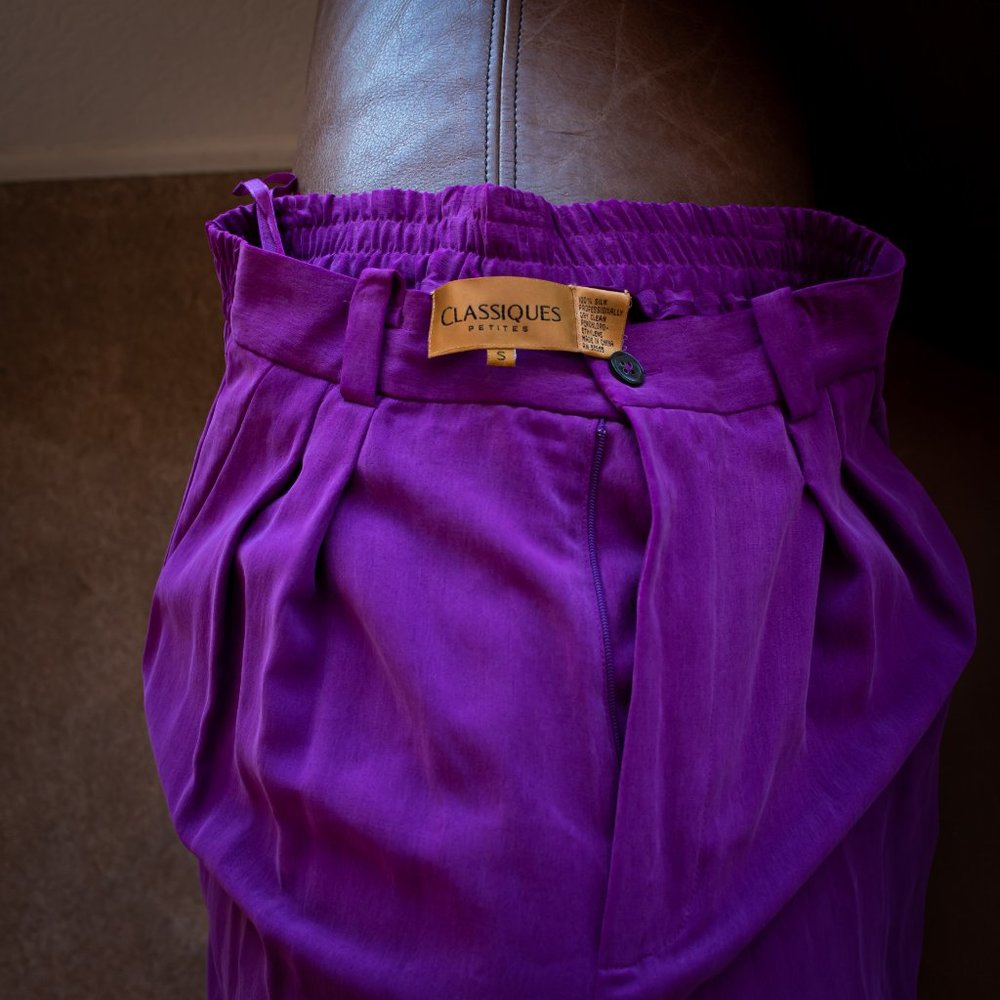 Classiques purple silk jumpsuit - Picture 4 of 4